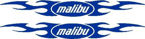 11&#034; custom flame malibu - boat decal sticker - pair - l@@k!