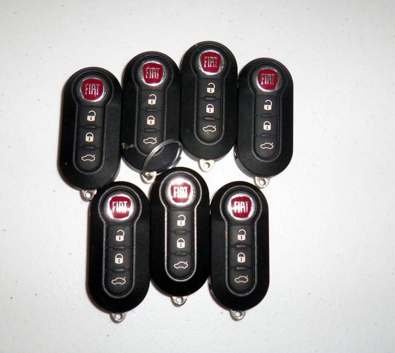 Lot of 7 fiat flip keys keyless remotes fobs transmitters smart keys