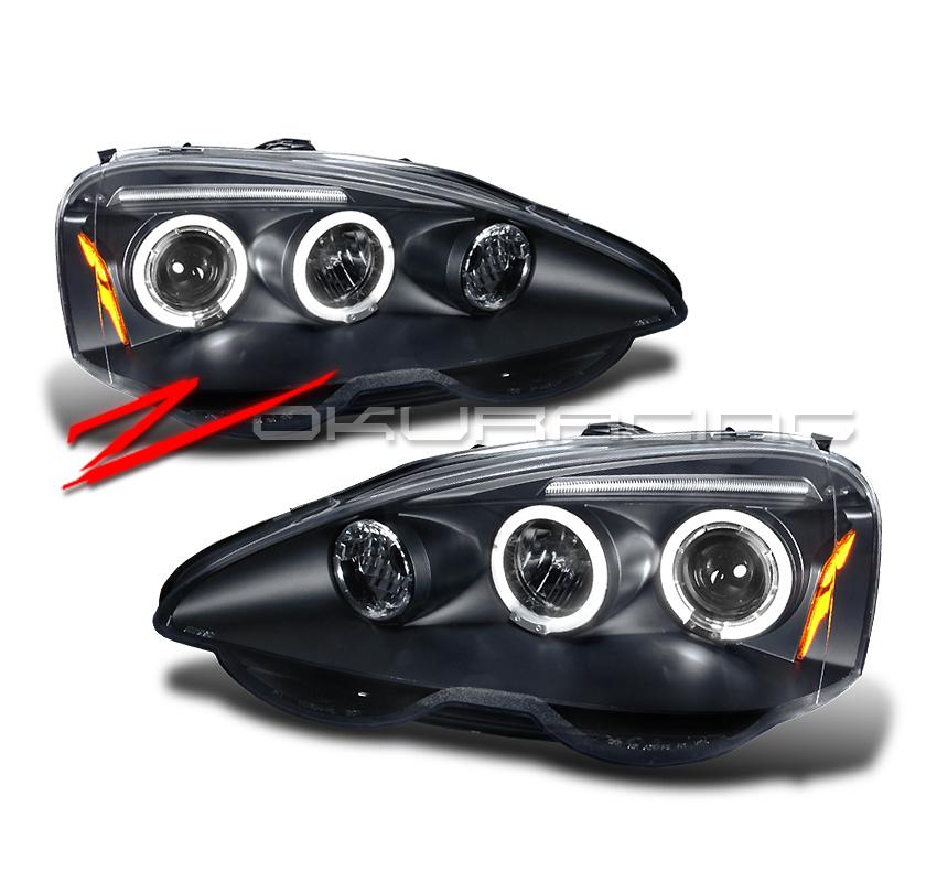 Jdm black 2002-2004 acura rsx dc5 led projector headlights