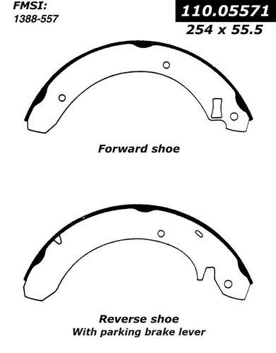 Centric 111.05571 brake pad or shoe, rear-new brake shoe-preferred