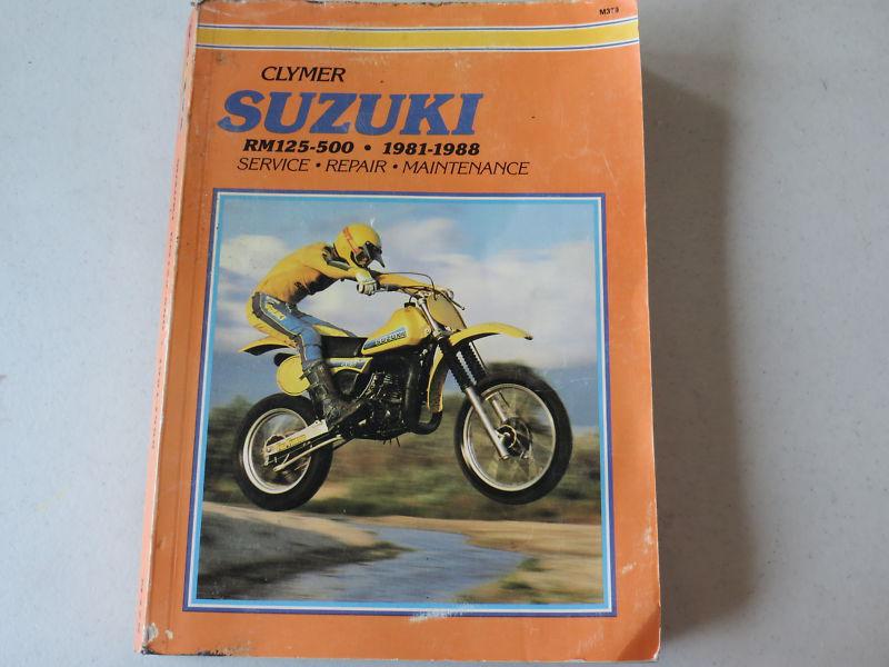 1981 - 1988 clymer suzuki repair manual rm 125 250 465 500 vintage mx motocross