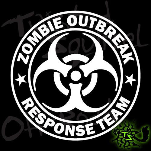 Zombie outbreak response team decal b - jeep jk tj yj cj lj xj zj