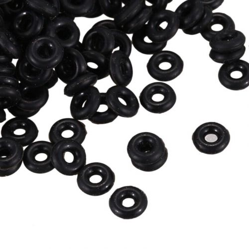 500 black rubber stopper rings / silicone beads fit european clipp6382-