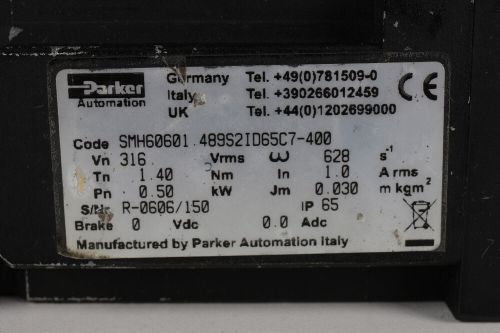 Parker smh60601.489s21d65c7-400 (servo motor) - 6 months warranty