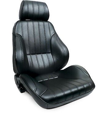 Scat rally recliner seat - rh - black vinyl