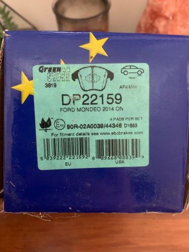 Ebc greenstuff dp22159 for ford fusion  1.5 ecoboost - read description