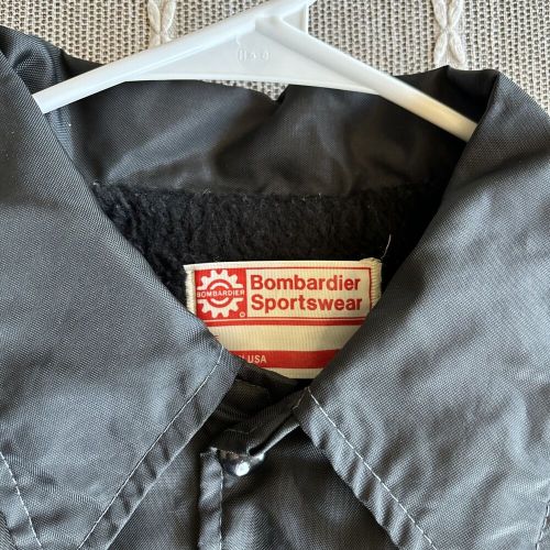 Vintage ski-doo bombardier sportswear snowmobile jacket mens xl black orange