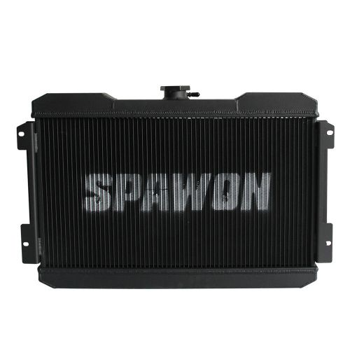 Spawon 3 row black aluminum radiator for nissan 720 2.4l 2.0l 1983-1986 l4 at mt