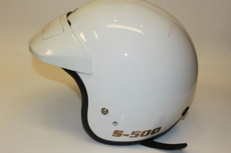 Used classic arai s-500 motorcycle helmet snell-m90 dot large white 