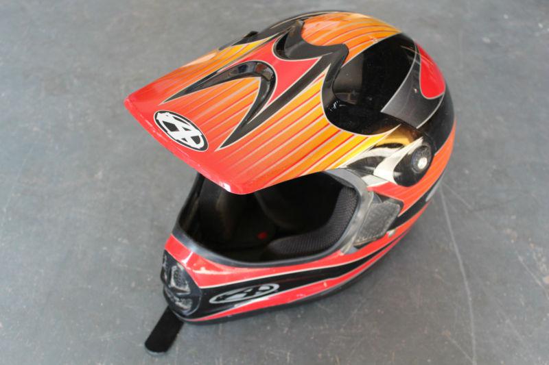 Answer m7 fiberglass helmet snell m95 approved dot size - (medium) red and black