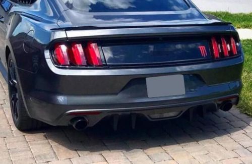 For ford mustang 2015-2017 4pcs rear diffuser spoiler bodykit wind knife black