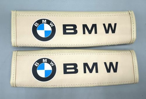 Bmw padded vinyl seat belt cover safety shoulder strap - 2pc