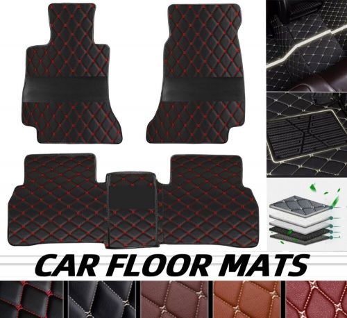 For infiniti car floor mats luxury pu leather liners all weather auto waterproof
