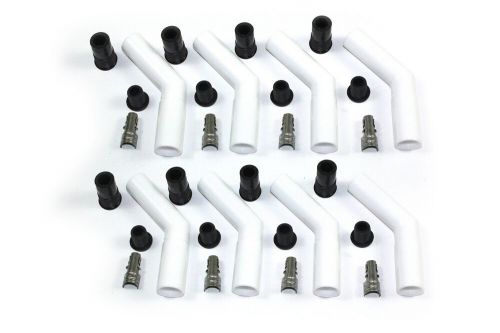 Pertronix ignition ceramic spark plug boot kit 45-deg 8pk white