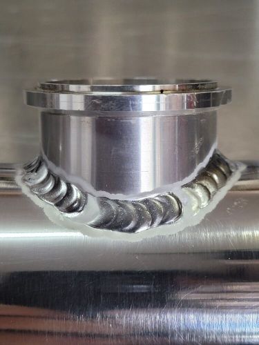 Universal 50mm v-band bov flange 3&#034; inch aluminum tube pipe blow off valve turbo