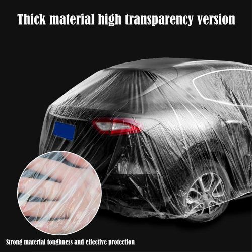 3pcs plastic temporary universal disposable vintage car cover rain dust garage