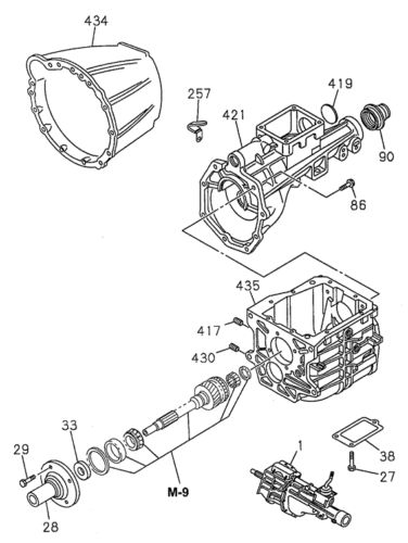 Genuine honda manual transmission assembly 8-97123-574-0