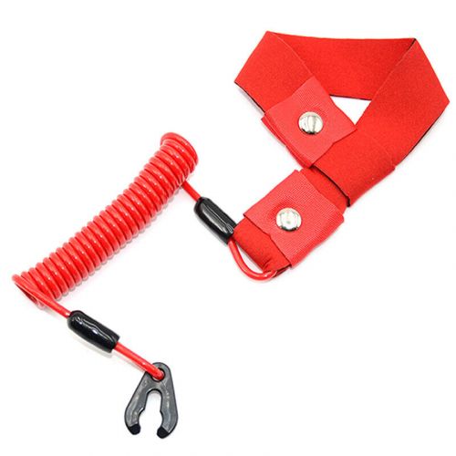 Marine outboard engine boat motor kill stop switch key rope safety lanyard_