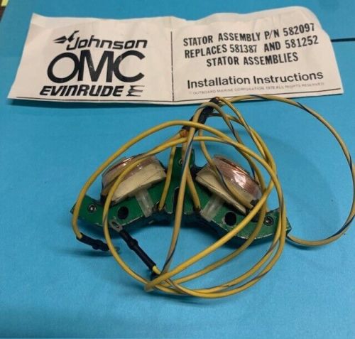 *new oem*  582097 / 581387 / 581252 stator charging system evinrude johnson omc