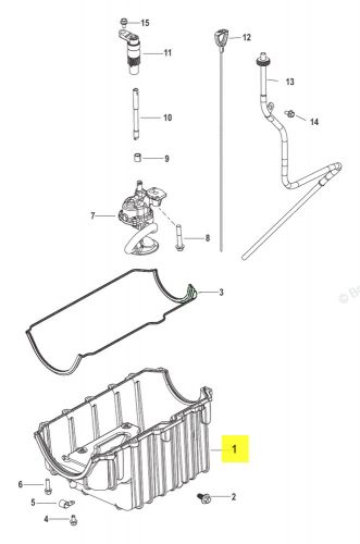 Mercruiser 6.2l oil pan assembly pn 8m0107028