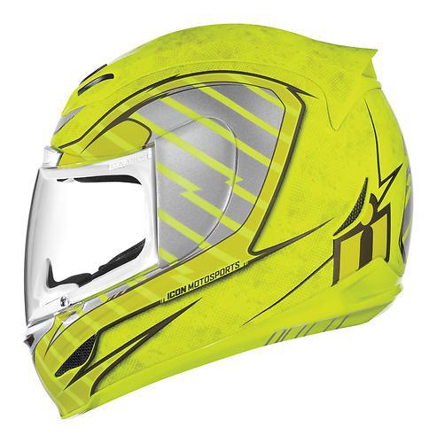 New icon airmada volare(with proshield) adult helmet, hi-viz yellow, 3xl/xxxl