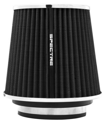 Air filter fits 3&#034;, 3.5&#034; or 4&#034; air intake tube pipe black, adapter rings cone