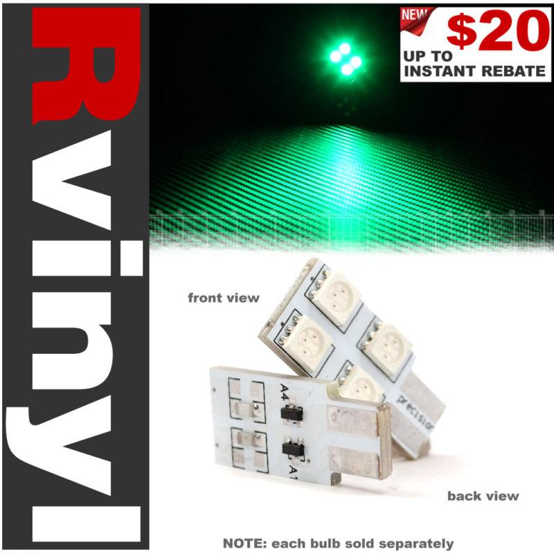 Profocos green (1x) t10 4 5050smd circuit led license plate bulb for volvo