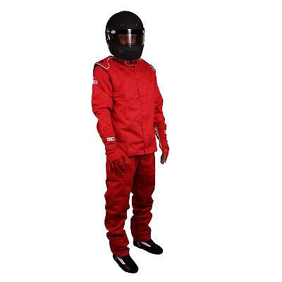 Rjs safety pants red large sfi-1 fr cotton 200410405