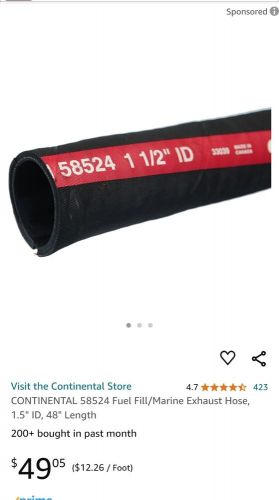 Continental 58524 fuel fill/marine exhaust hose 1.5&#034; id 48&#034; length