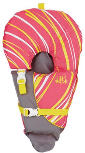 Full throttle  baby safe life vest pink/gray life preserver jacket