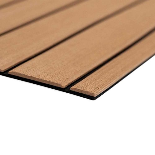 Seadek 40&#034; x 80&#034; 6mm sheet teak brushed mocha/black #32279-80093