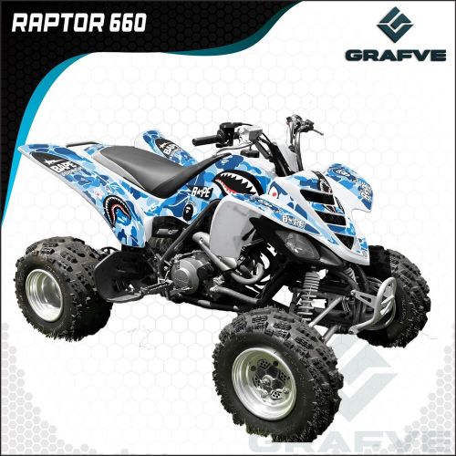 Yamaha raptor 660 kit graphics decals stickers  atv quad raptor660 all year