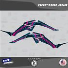 Graphics kit for yamaha raptor 350 graphics (16 mil) electron - cyan magenta