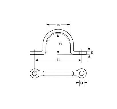 Wichard stainless steel fairlead aisi305cu 4 mm