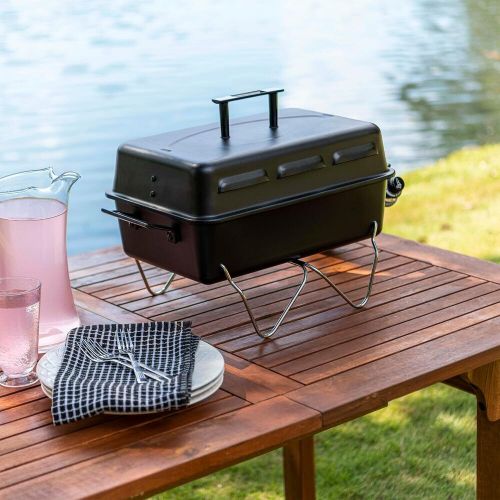 Char-broil portable convective 1-burner stainless steel standard, black