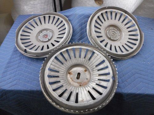 Lot 3 1965 66 chevy chevelle malibu 14in center wheel center covers hubcaps oem