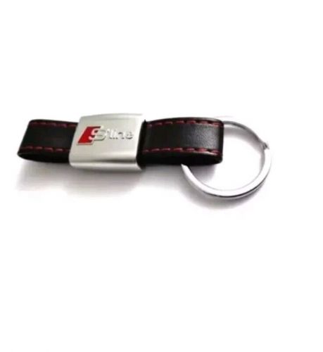 Audi s-line car keychain leather keyring audi emblem logo audi new-