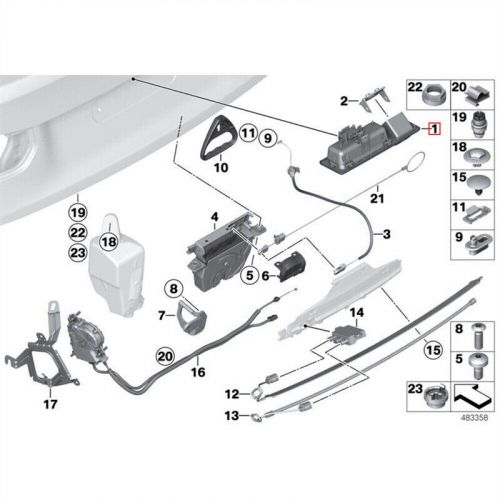 For bmw f22 f30 f33 f10 f25 rear boot lid tailgate pushbutton door lock switch