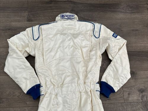 Vintage 2002 sparco nomex racing suit size 48 white blue