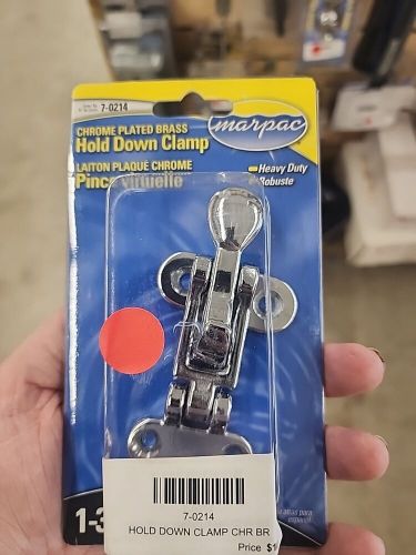 Marpac hold down clamp chrome plated brass 1-3/4&#034; w x 4&#034; l 7-0214