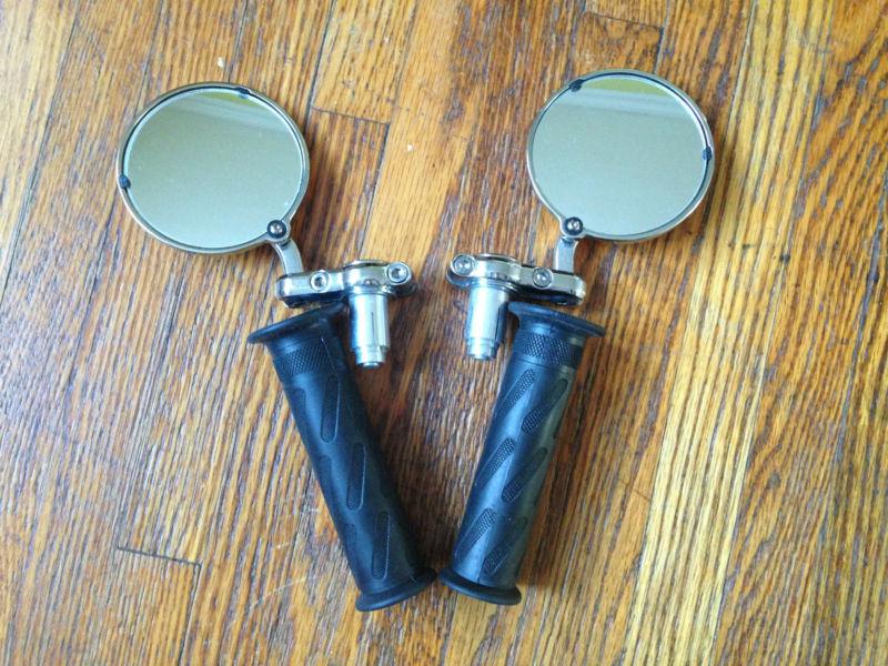 Bar end mirrors and grips for 7/8" bars