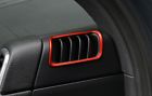 Dashboard both side air outlet vent trim for porsche cayenne 18-2022 bright red