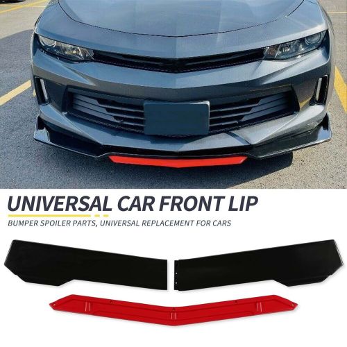 For chevy camaro car glossy black red front bumper lip spoiler splitter body kit