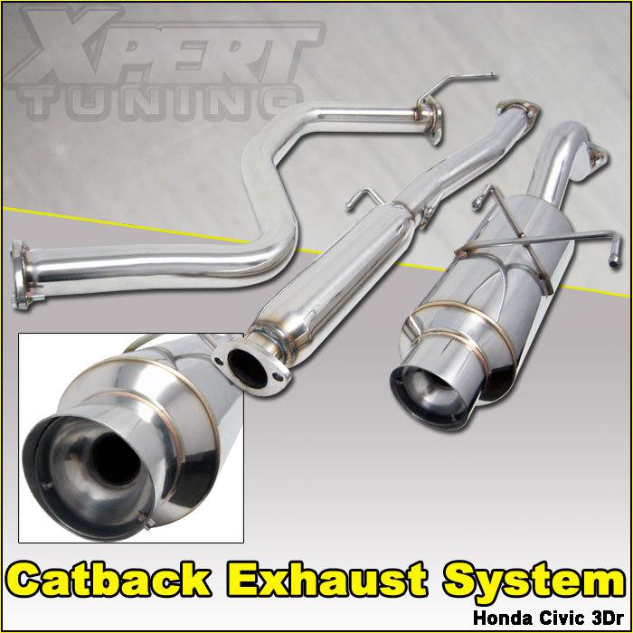 92-95 honda civic 3dr hatchback hb ss catback exhaust system n1 style