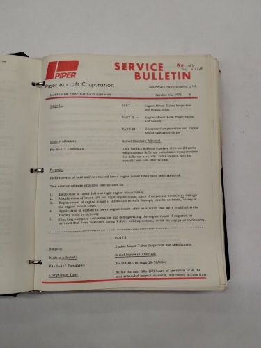 Piper 1978-82 service bulletins-original