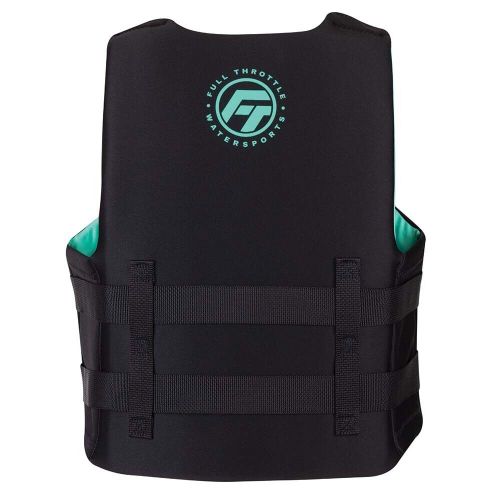 ​full throttle adult rapid-dry life jacket - s/m - aqua/black