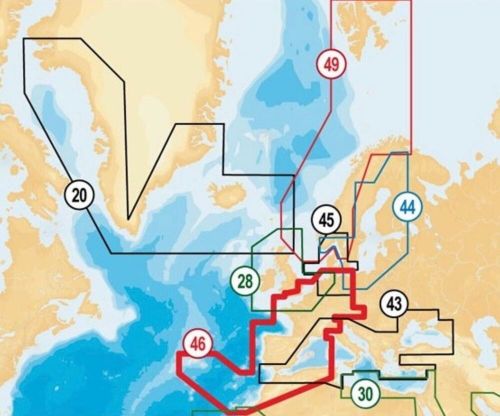 Navionics 43xg mediterranean &amp; black sea france card microsd msd marine charts