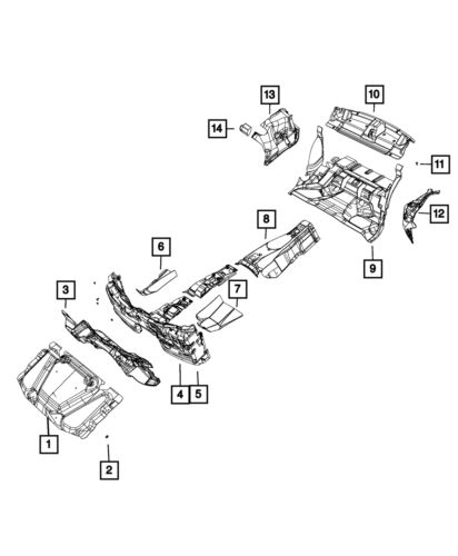 Genuine mopar rear shelf silencer 55315146ah