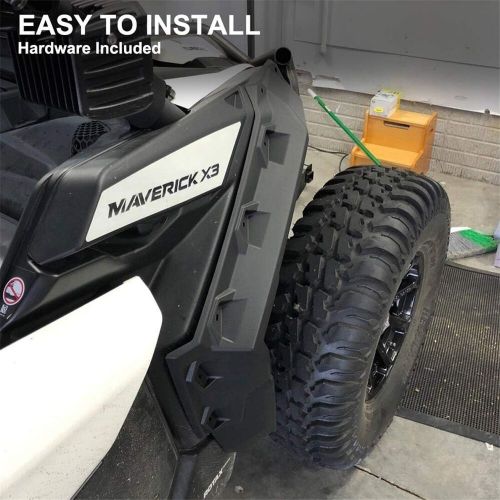 Matte finish fender flares for can-am maverick x3 mud flap extensions