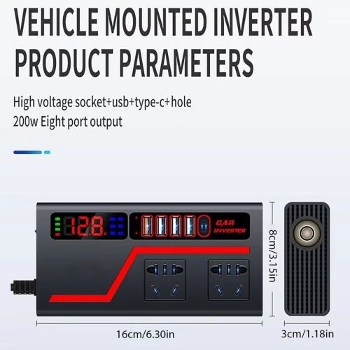 Lightweight 120w car power inverter for efficient energy supply to your devices